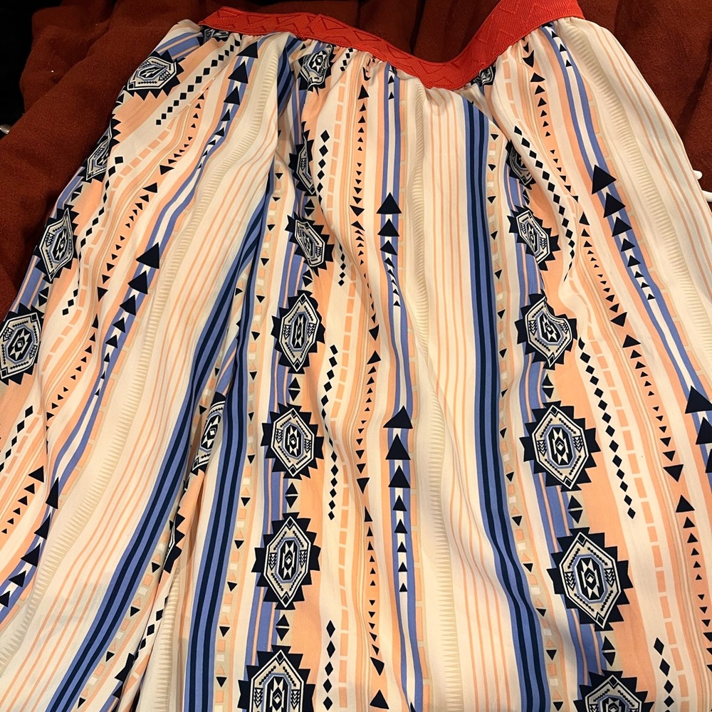 Cutest stretchy band skirt with spring colors!